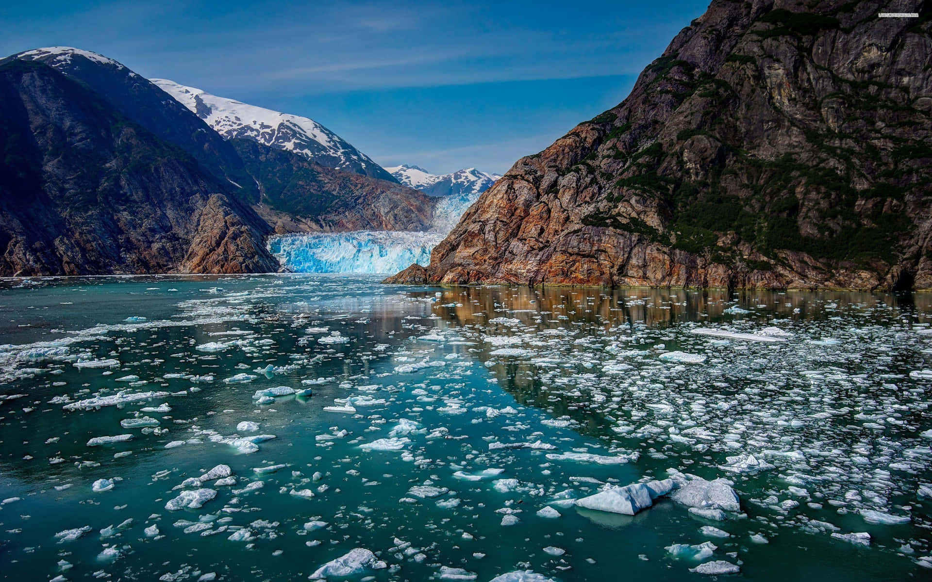 Majestic Beauty of the Thawing Glacier in Glacier Bay National Park Wallpaper
