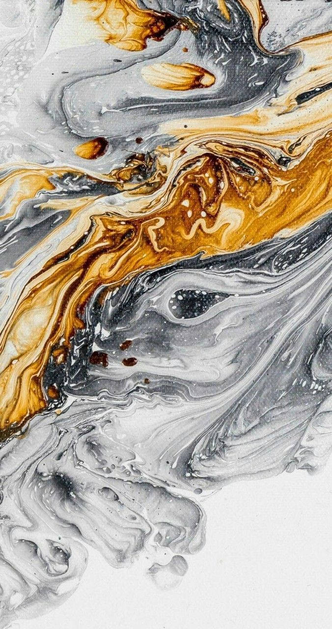 Melting Gray Gold Marble