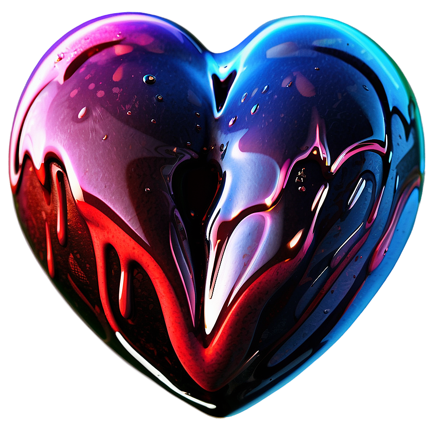 Melting Heart Clipart Surreal Png 05252024 PNG