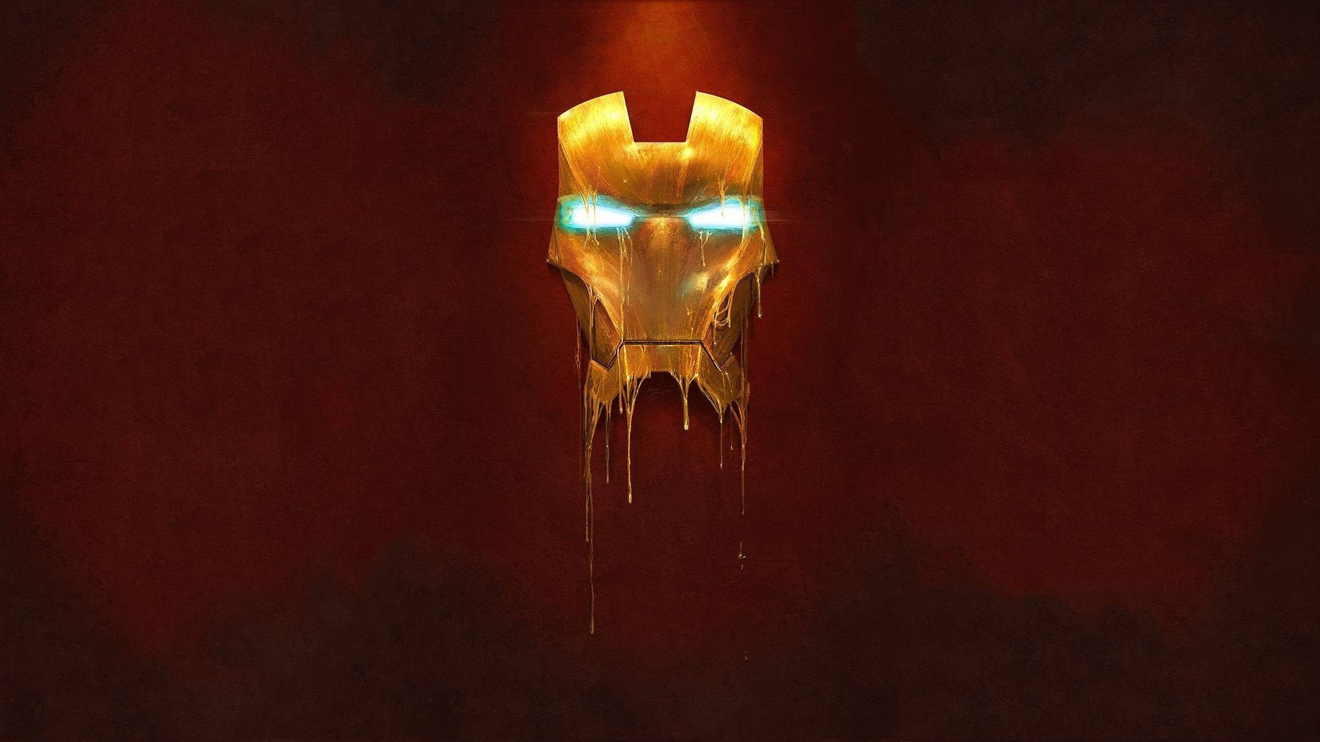Melting Iron Man's Mask Wallpaper