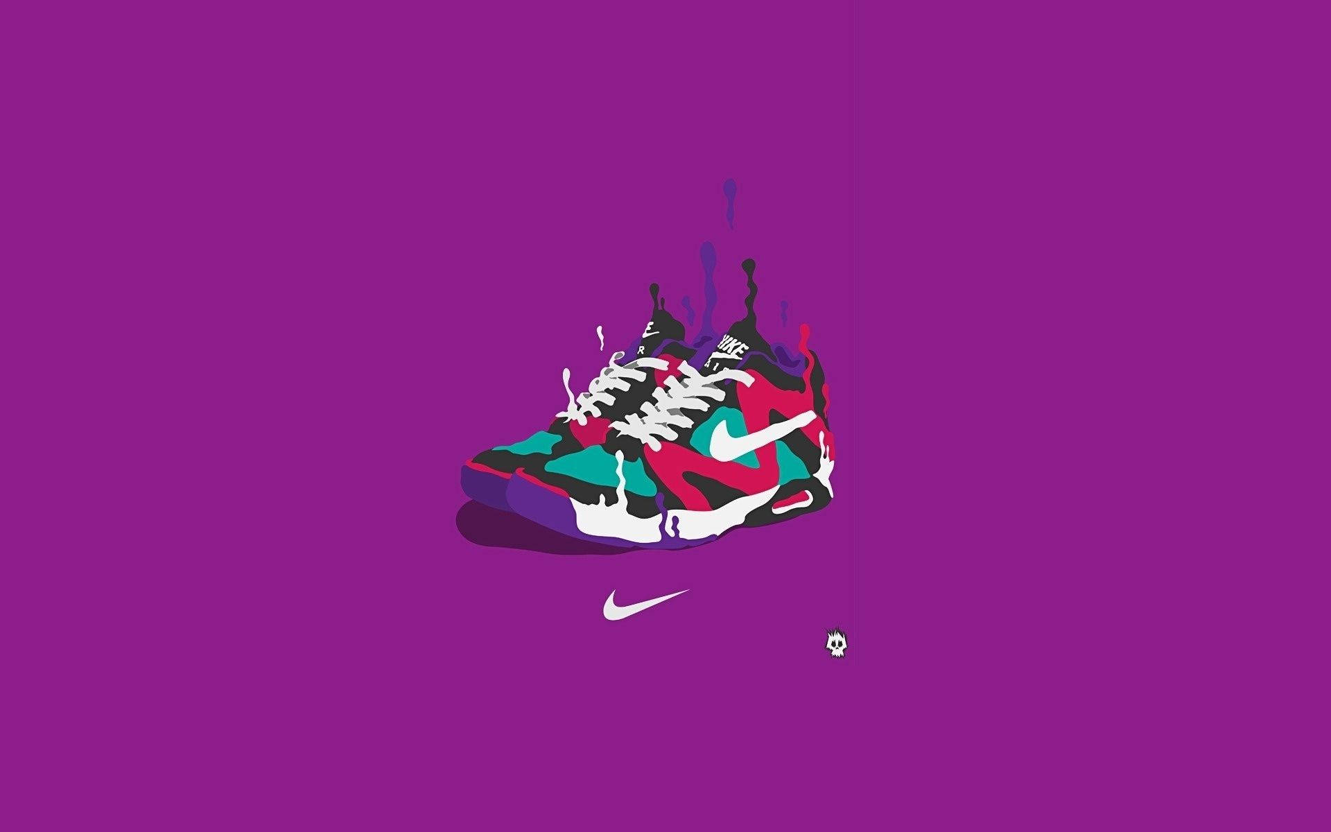 Melting Nike Cartoon Shoes Wallpaper