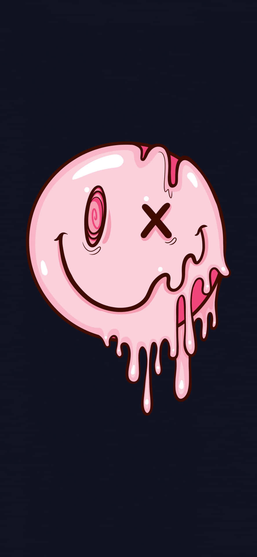 Melting_ Pink_ Smiley_ Face_ Artwork Wallpaper