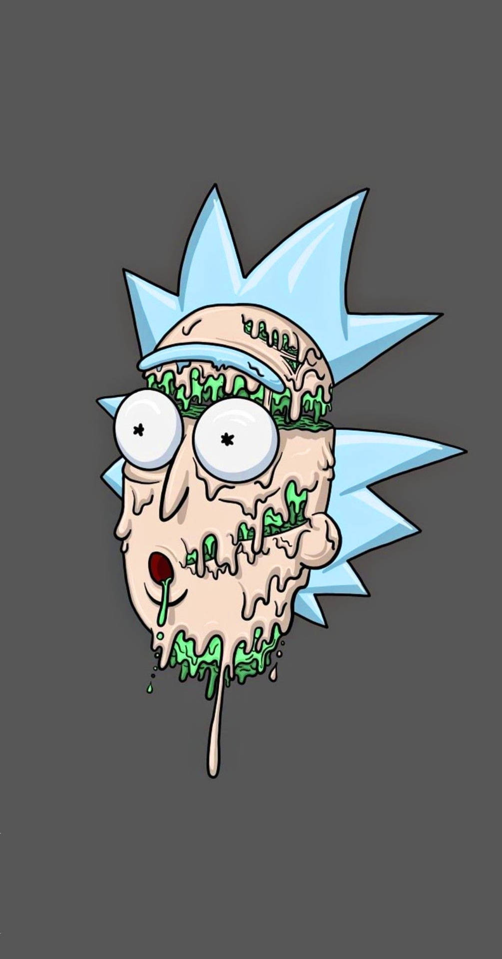 Melting Rick And Morty Trippy Background Wallpaper