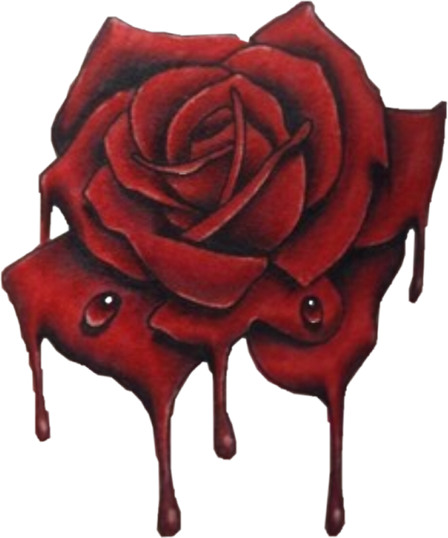 Melting Rose Tattoo Design PNG
