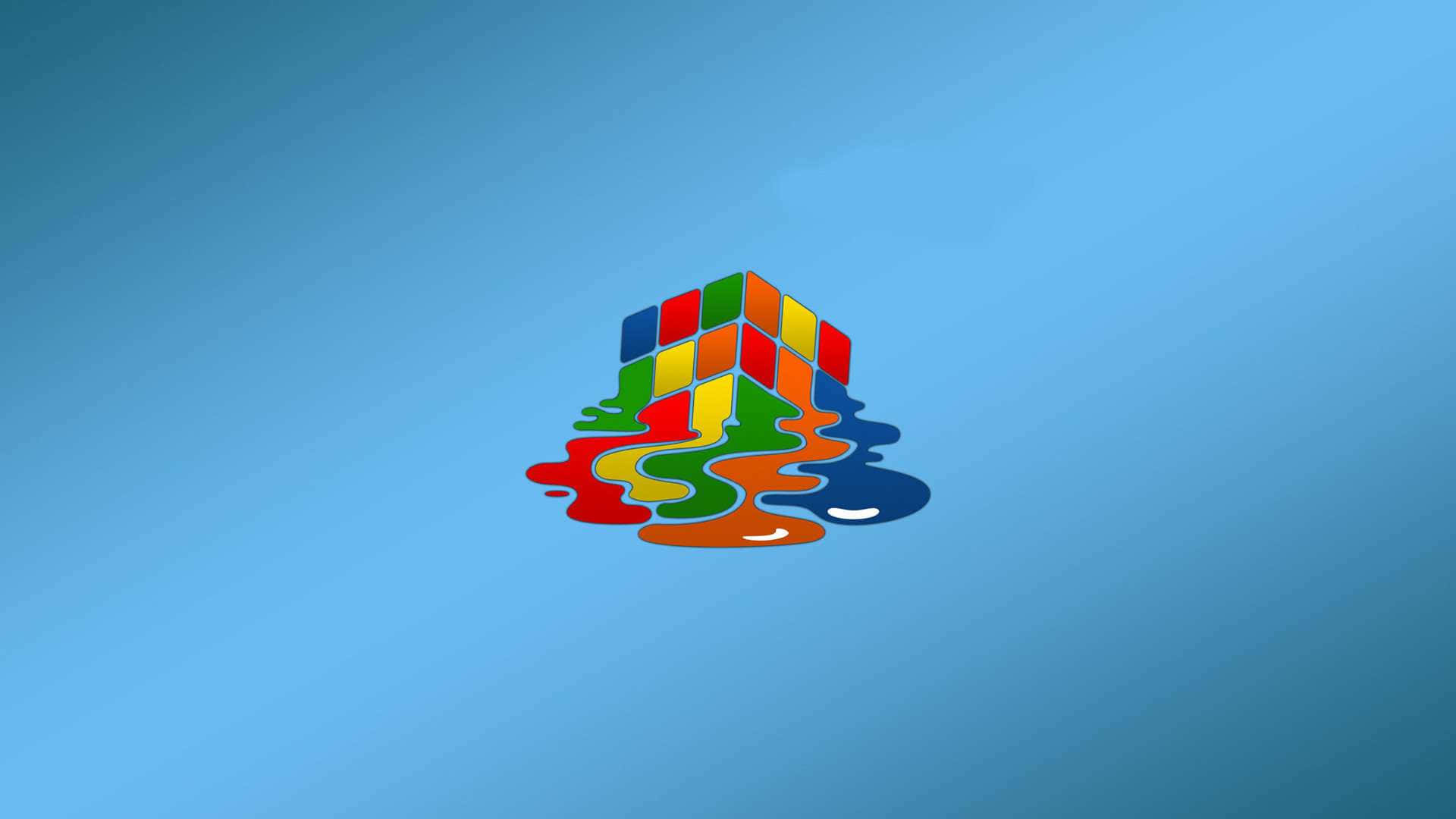 Download Melting Rubiks Cube Illusion Wallpaper | Wallpapers.com