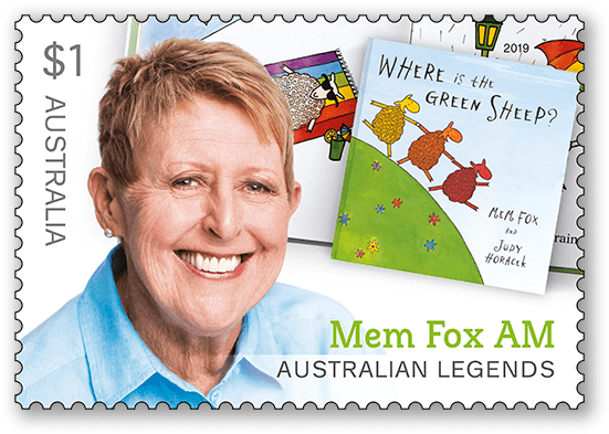 Mem Fox Australian Legends Stamp PNG