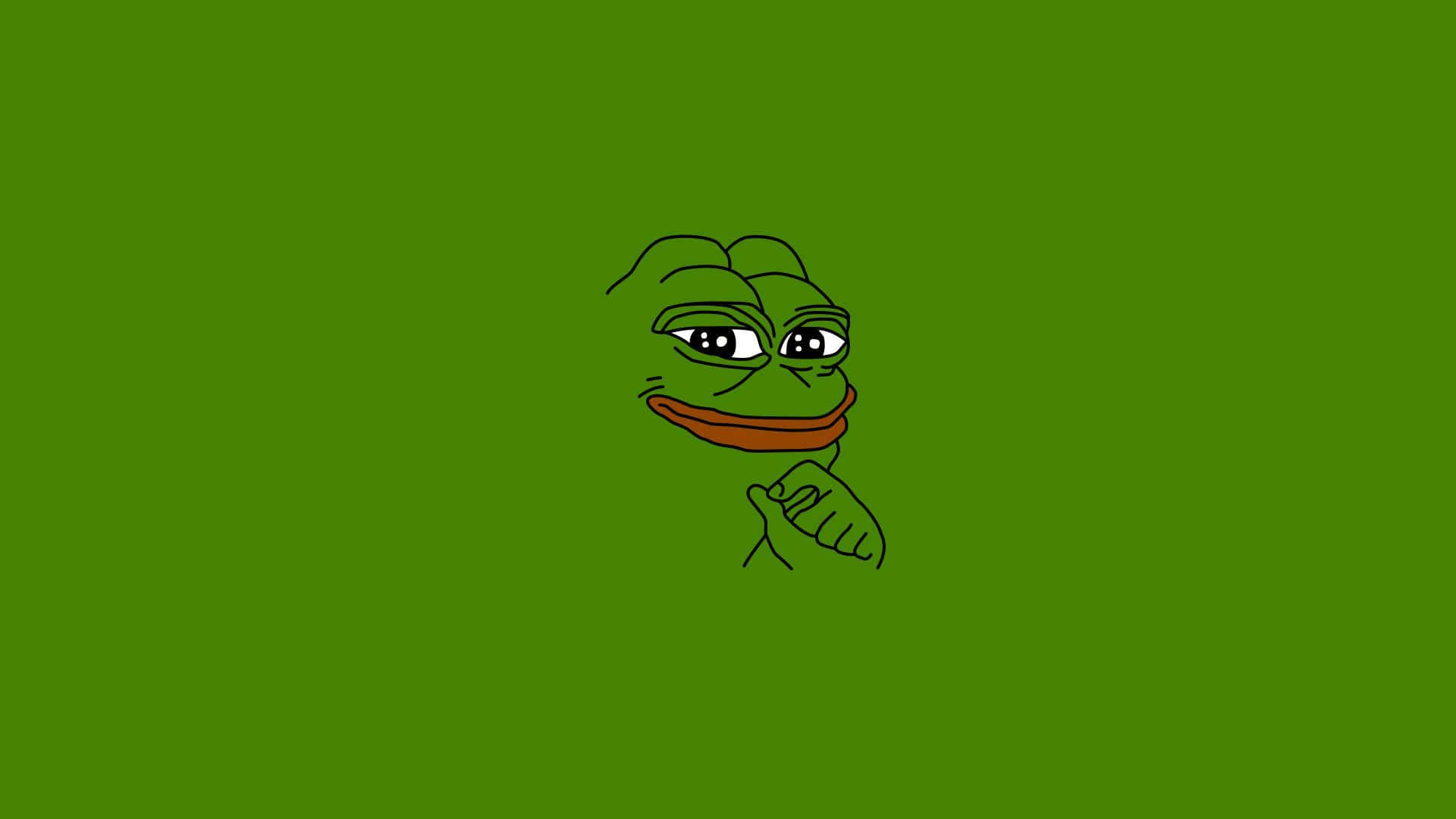 A Green Background With A Frog On It