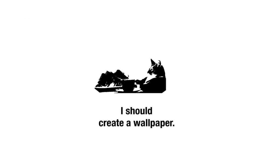 Cat Silhouette Meme Desktop Wallpaper