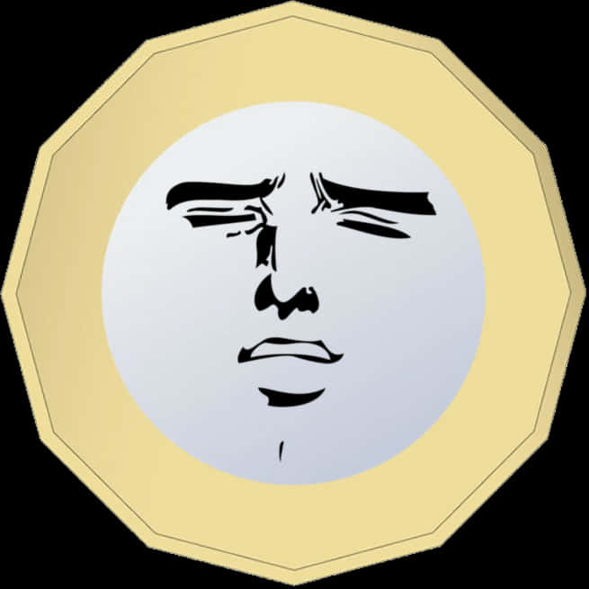 Meme Face Octagon Background PNG