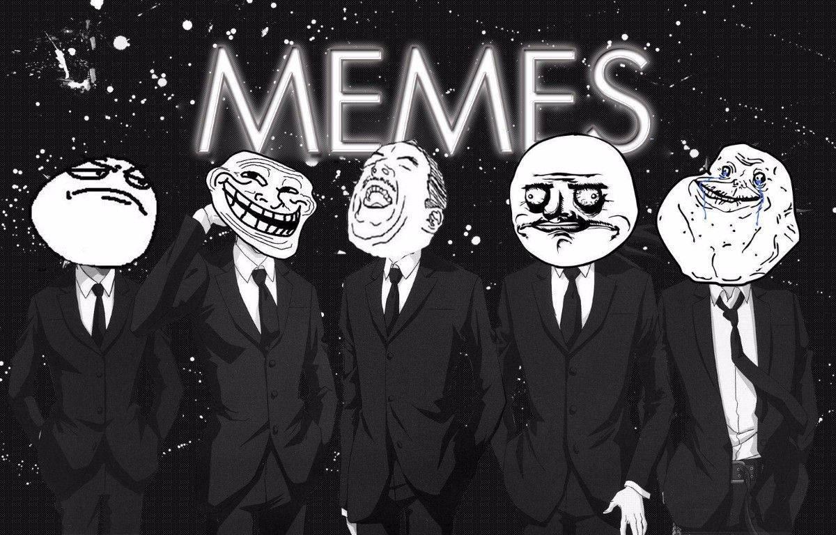 Meme Faces Characters In Suit Wallpaper
