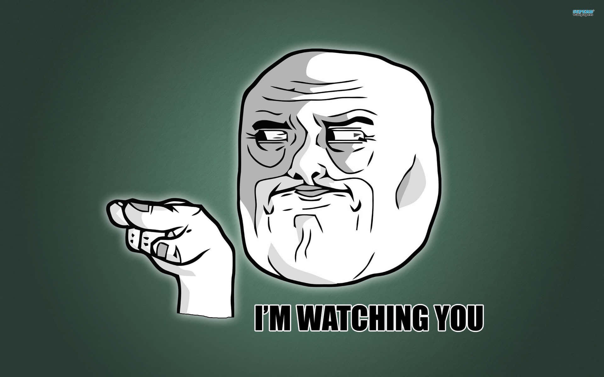 Troll Watching You Meme Faces Funny Picture