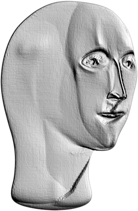 Meme Man Head3 D Render.png PNG