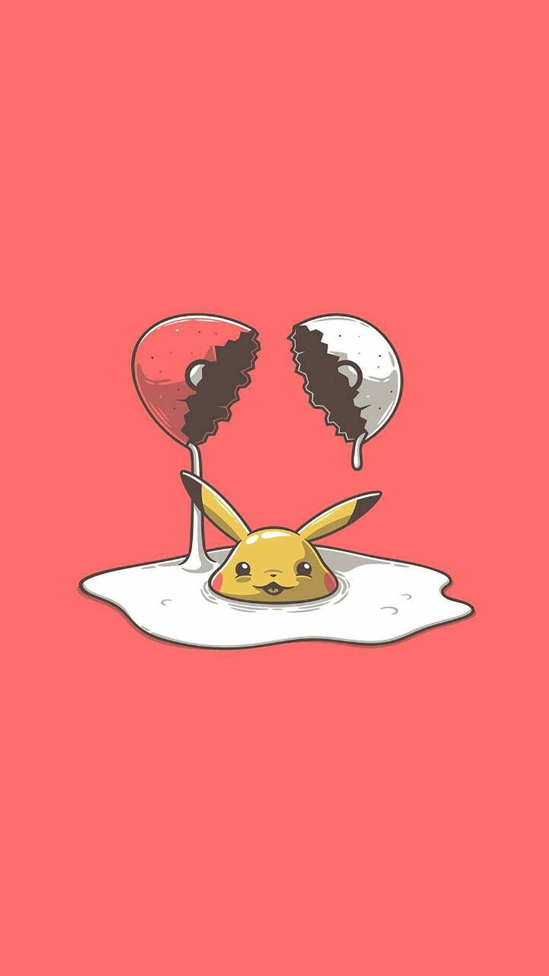 Pikachu Egg Meme Phone Wallpaper