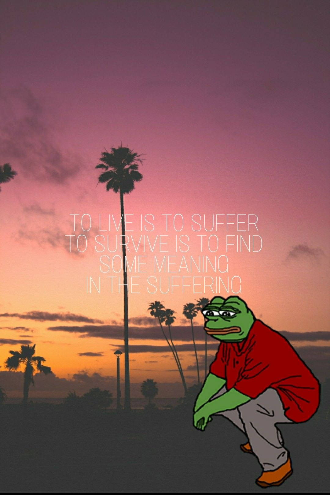 Meme Phone Pepe Frog Suffering Wallpaper