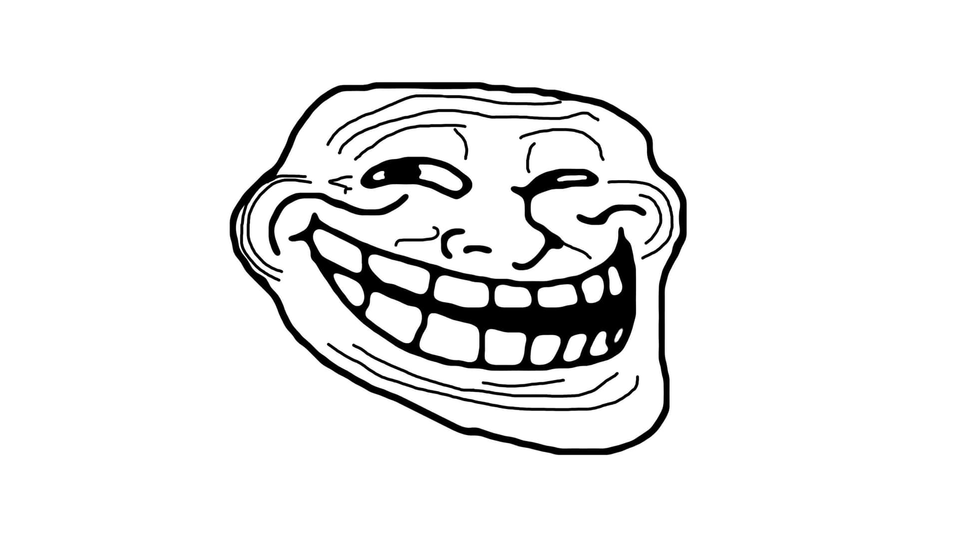 Troll face smiling gif