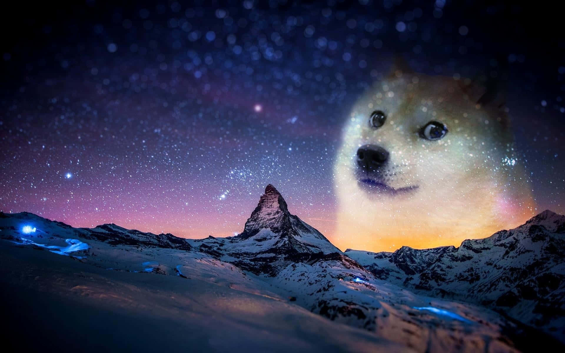 Meme Dog On Starry Sky Picture