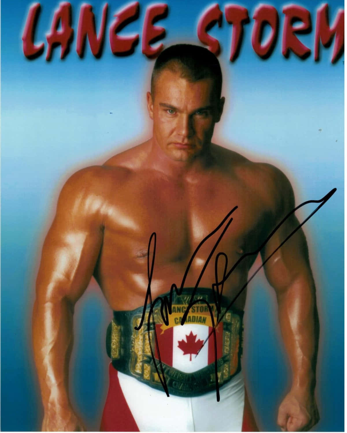 Memorable Autographed Canadian Professional Wrestler Lance Storm Wallpaper