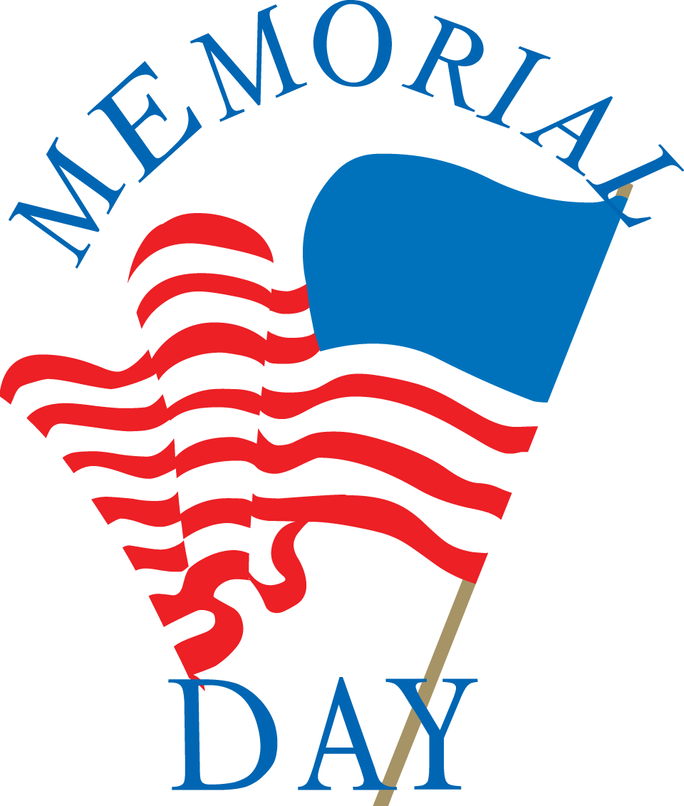 Memorial Day Flag Graphic PNG
