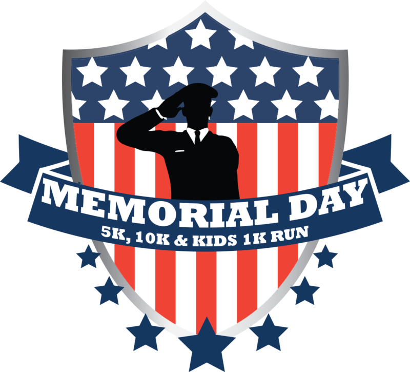 Memorial Day Run Event Logo PNG