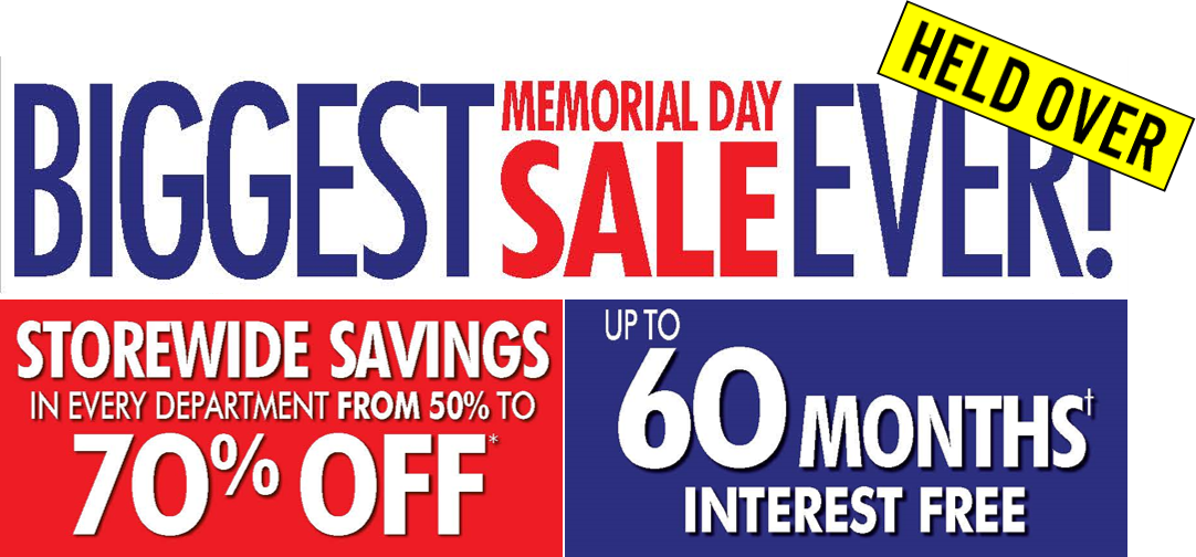 Memorial Day Sale Banner PNG
