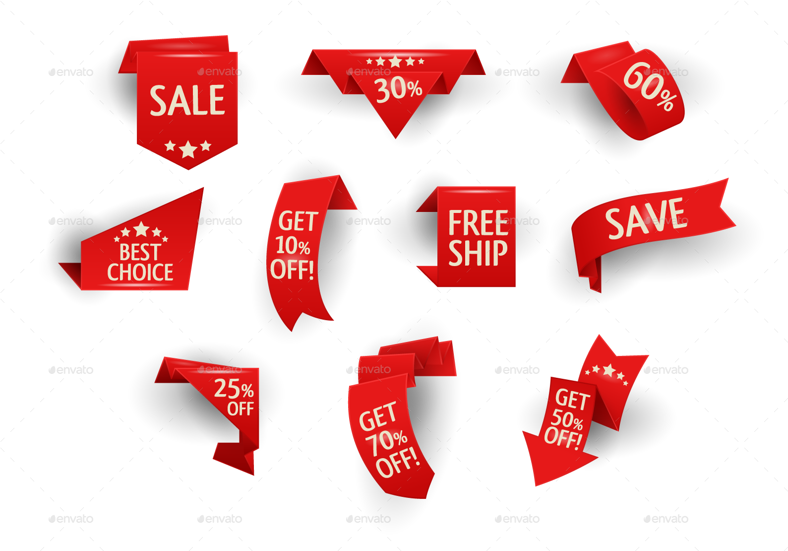 Memorial Day Sale Tags Collection PNG