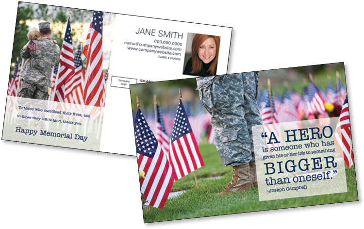 Memorial Day Tribute Cards PNG