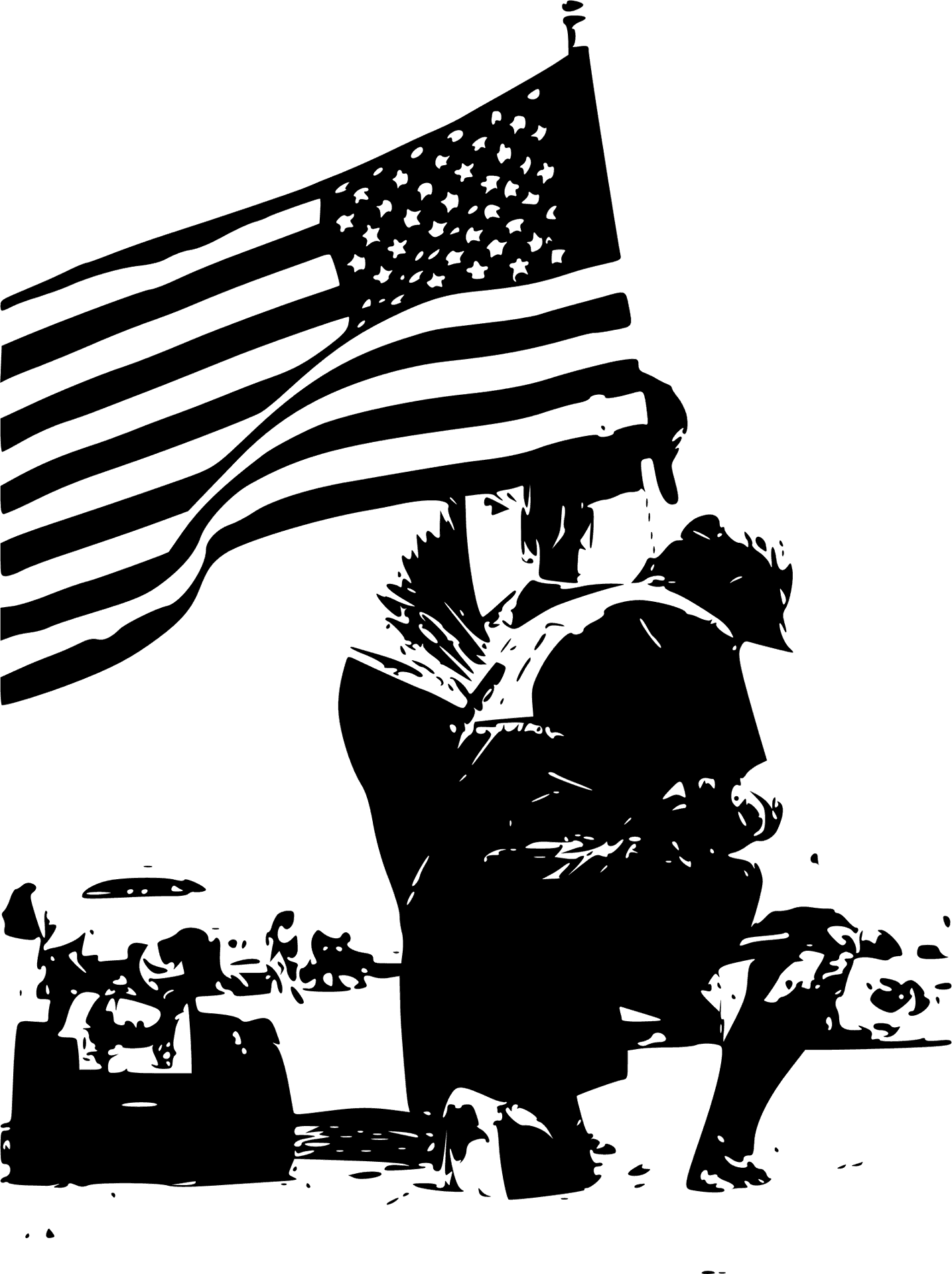 Memorial Day Tribute Silhouette PNG