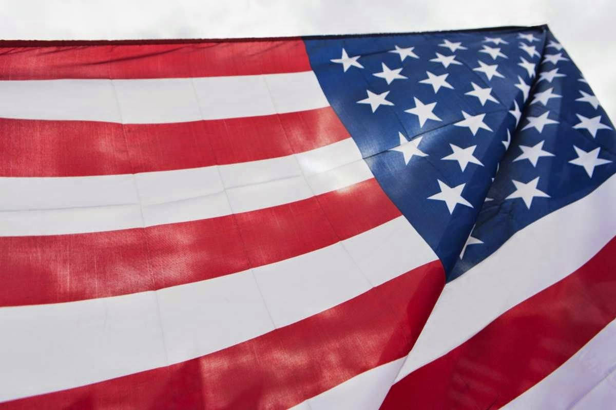Memorial Day Usa Flag Close Up