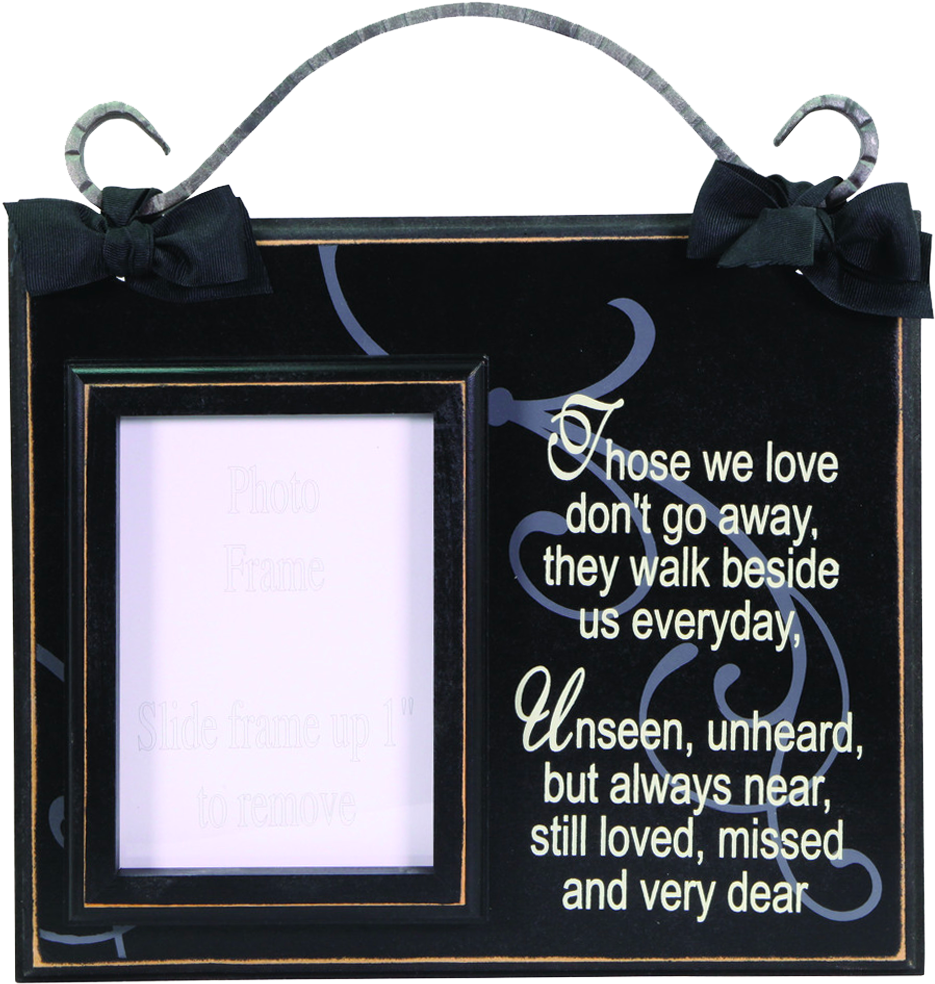 Memorial Photo Framewith Loving Quote PNG