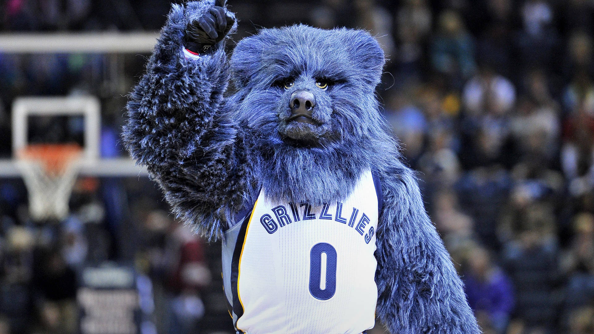 Log ind i bolden med offensiven Memphis Grizzlies Mascot tapet. Wallpaper