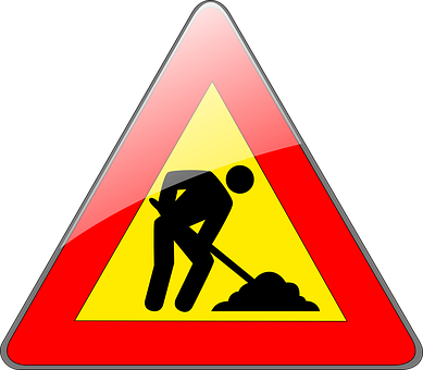Men At Work Sign Graphic PNG
