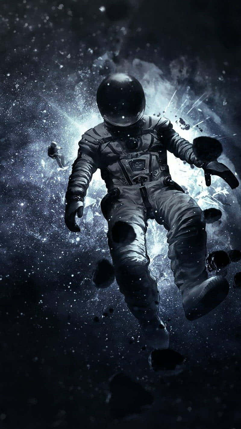 An Astronaut Is Floating In Space