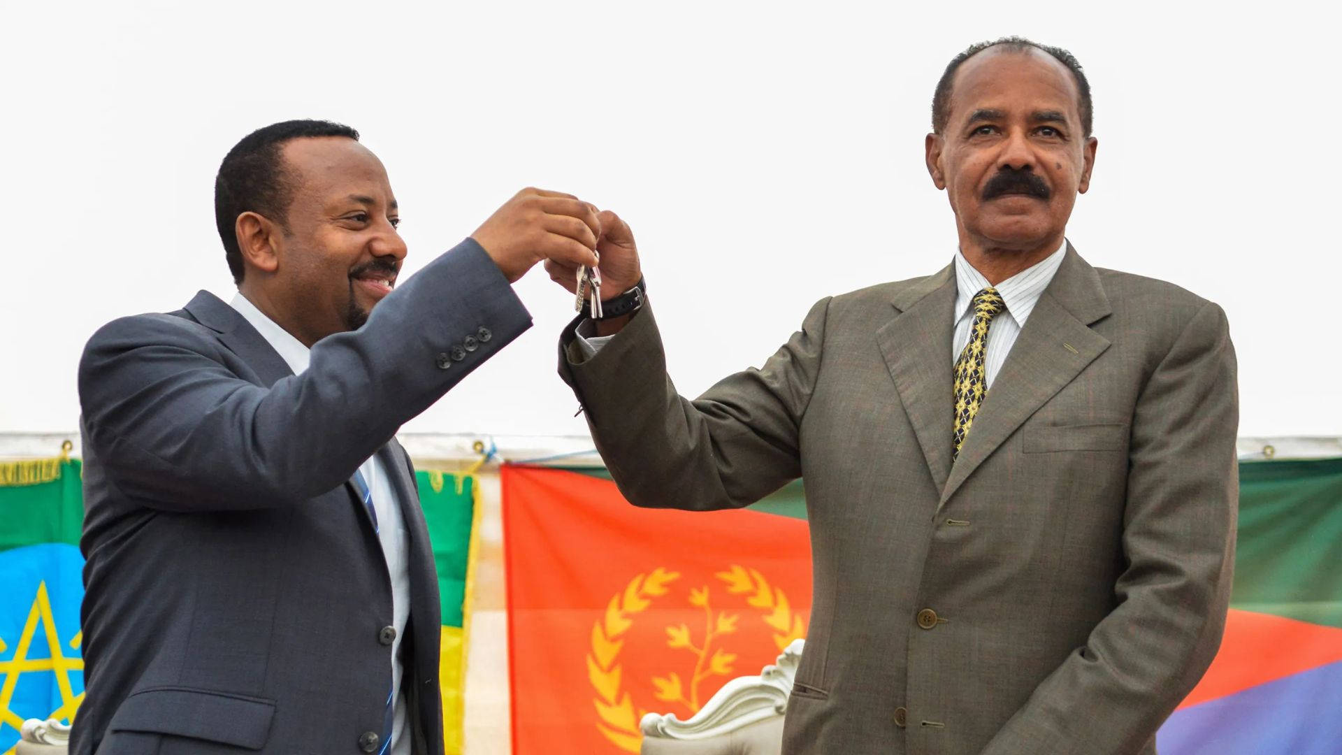 Men In Front Of Eritrea Background