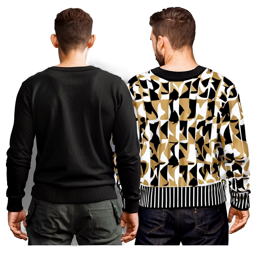 Men's Black Sweater Png Jih PNG