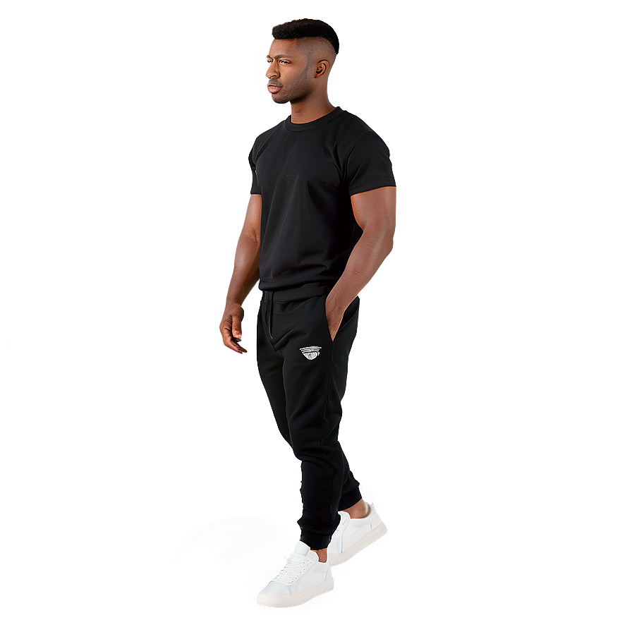 Men's Black Sweatpants Png Qtk PNG