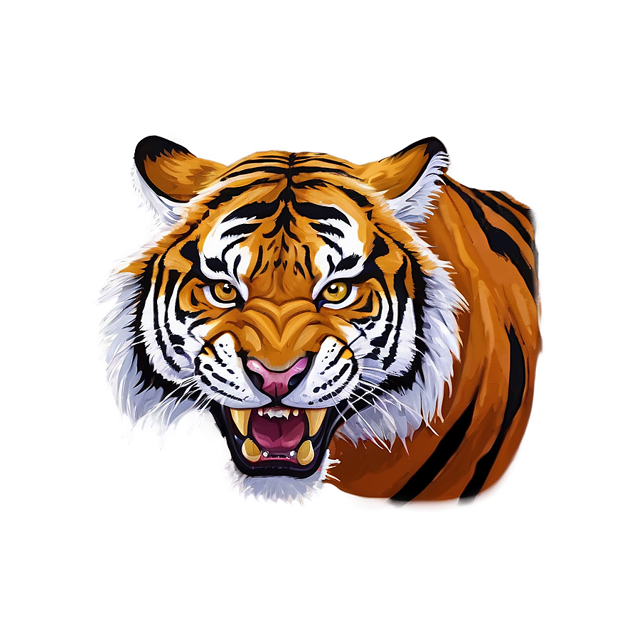 Menacing Tiger Growl Png Xhu75 PNG