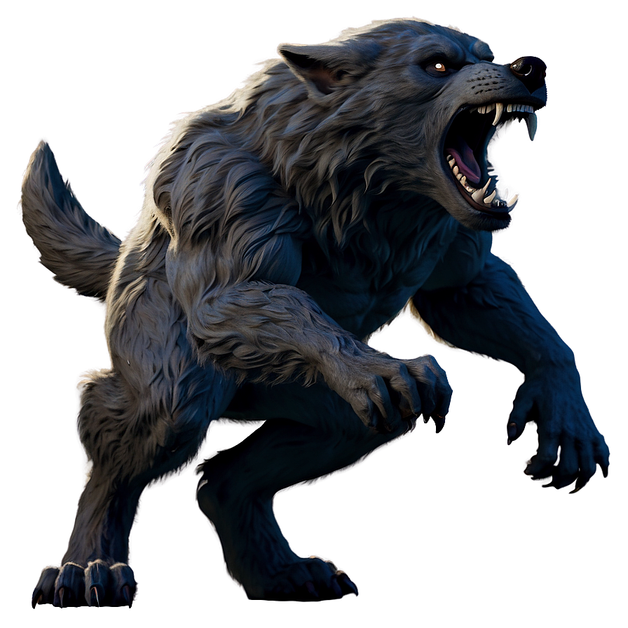 Download Menacing Werewolf Howl Png Xuw92 | Wallpapers.com