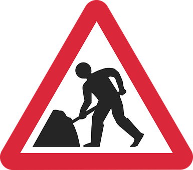 Menat Work Road Sign PNG