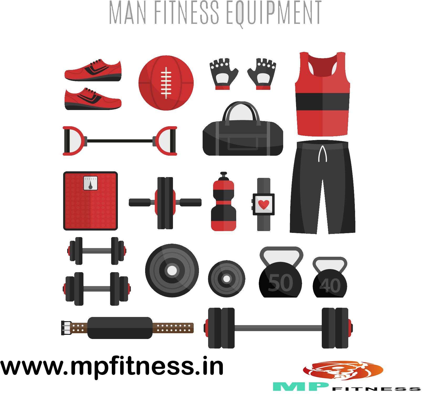 Mens Fitness Equipment Collection PNG