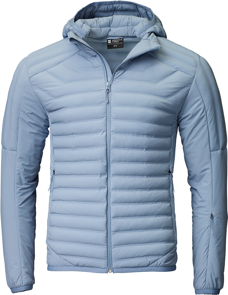 Mens Insulated Hooded Jacket Blue PNG