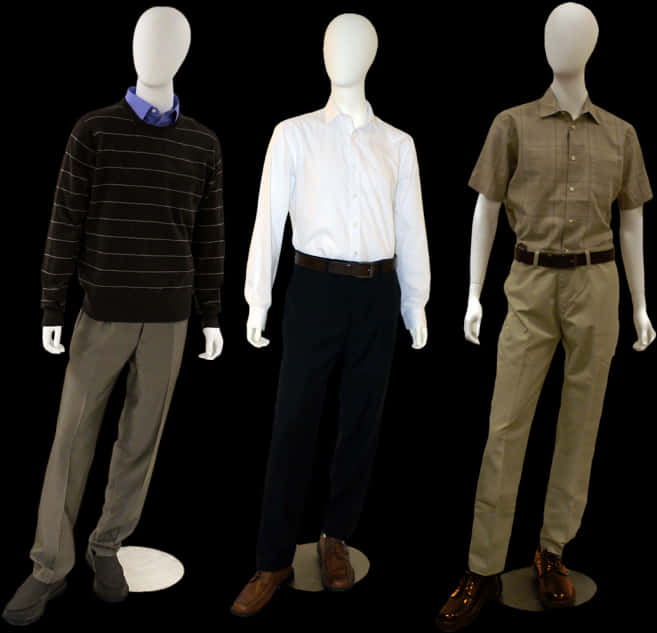 Mens_ Casual_and_ Semi Formal_ Attire_ Display PNG