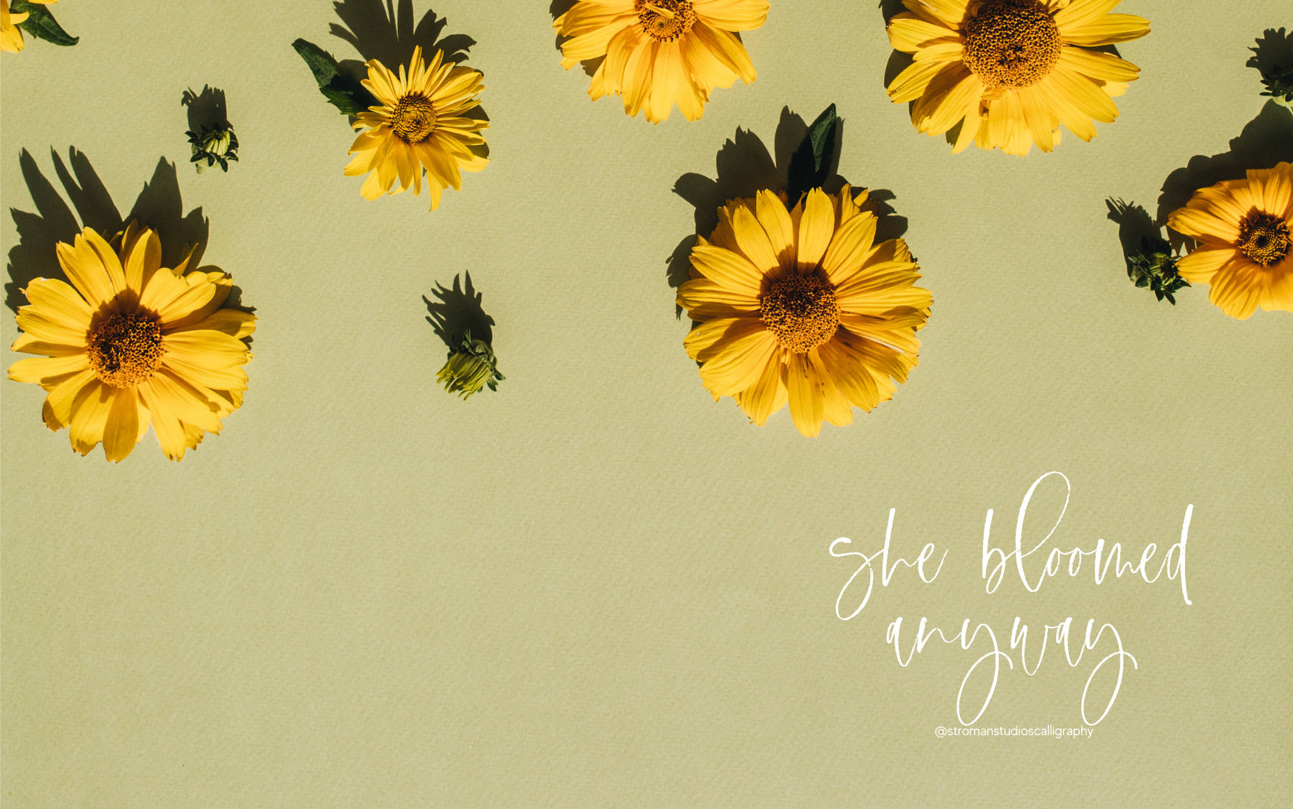 Mental Health Quote She Bloomed Anyway Wallpaper