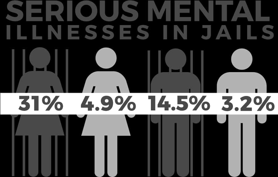 Mental Illness Statisticsin Jail PNG