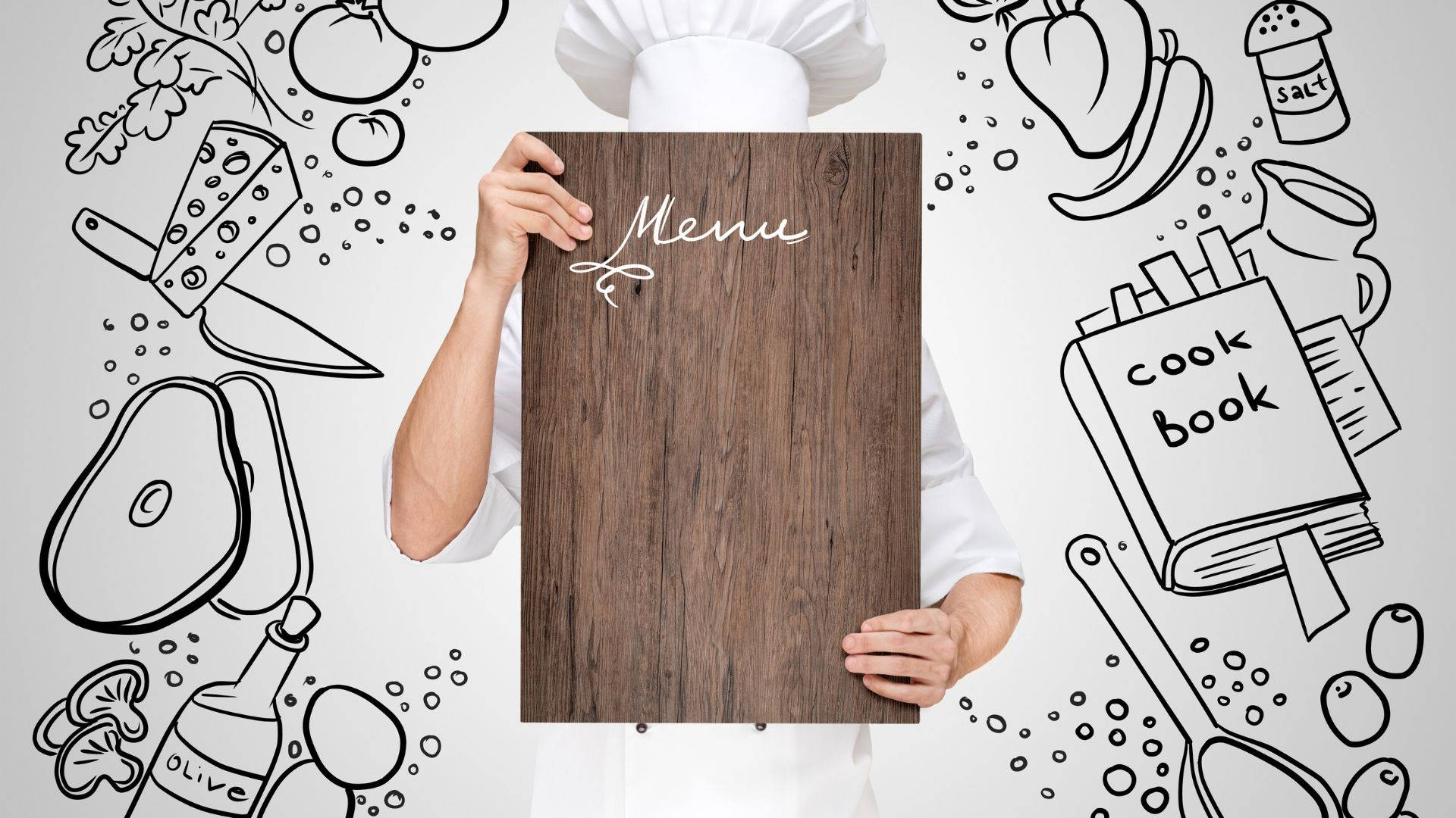 Menu Blank Food Chef's Food Board Wallpaper