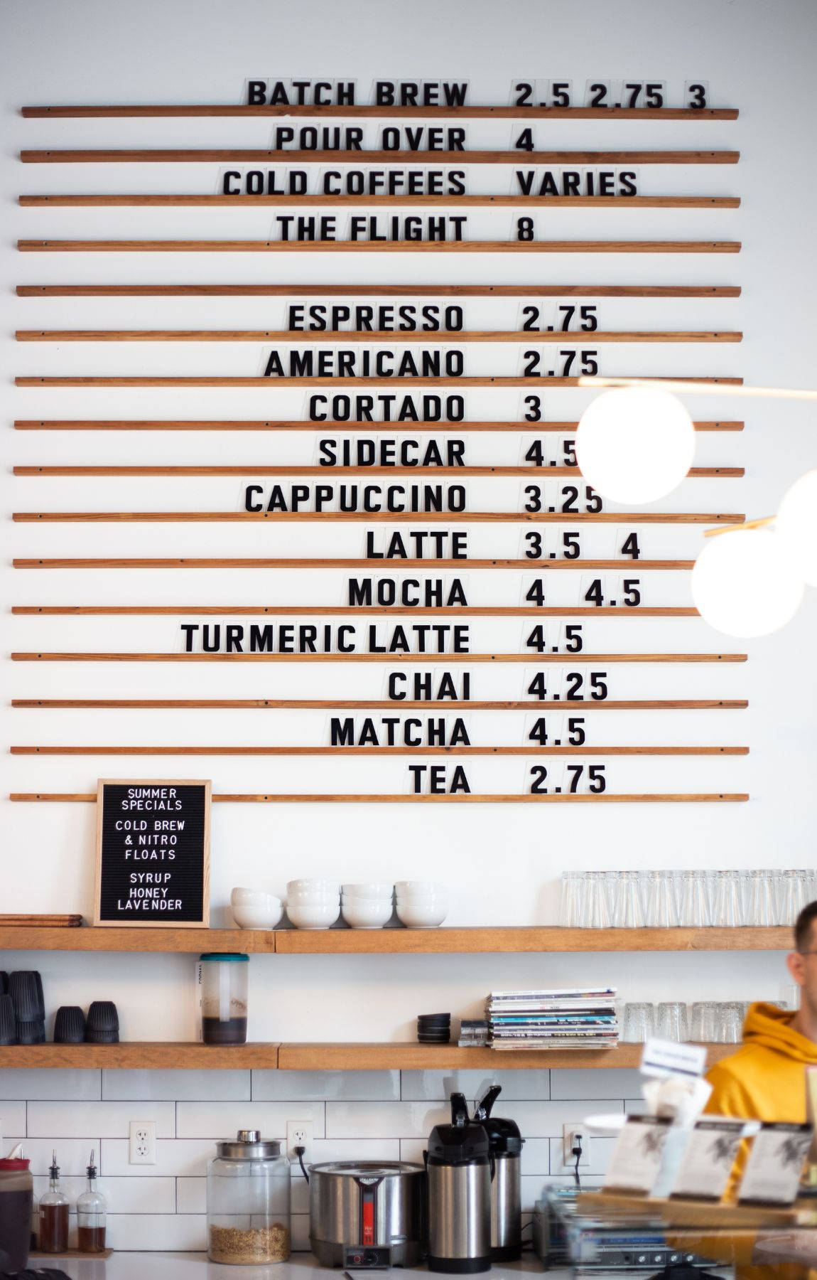 Menu Coffee Board Aesthetic Photo Wallpaper