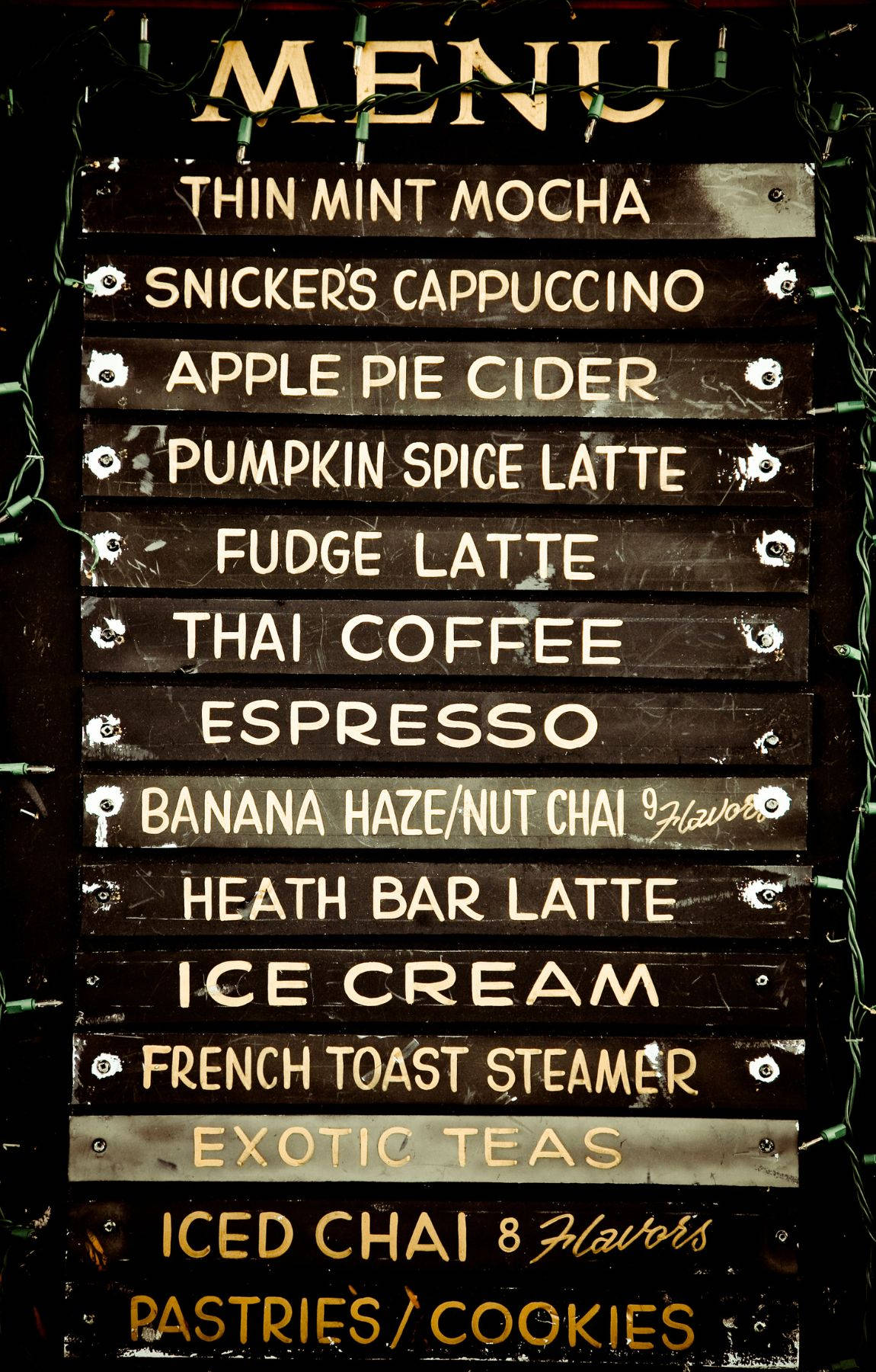 Menu Coffee Board List Photo Picture