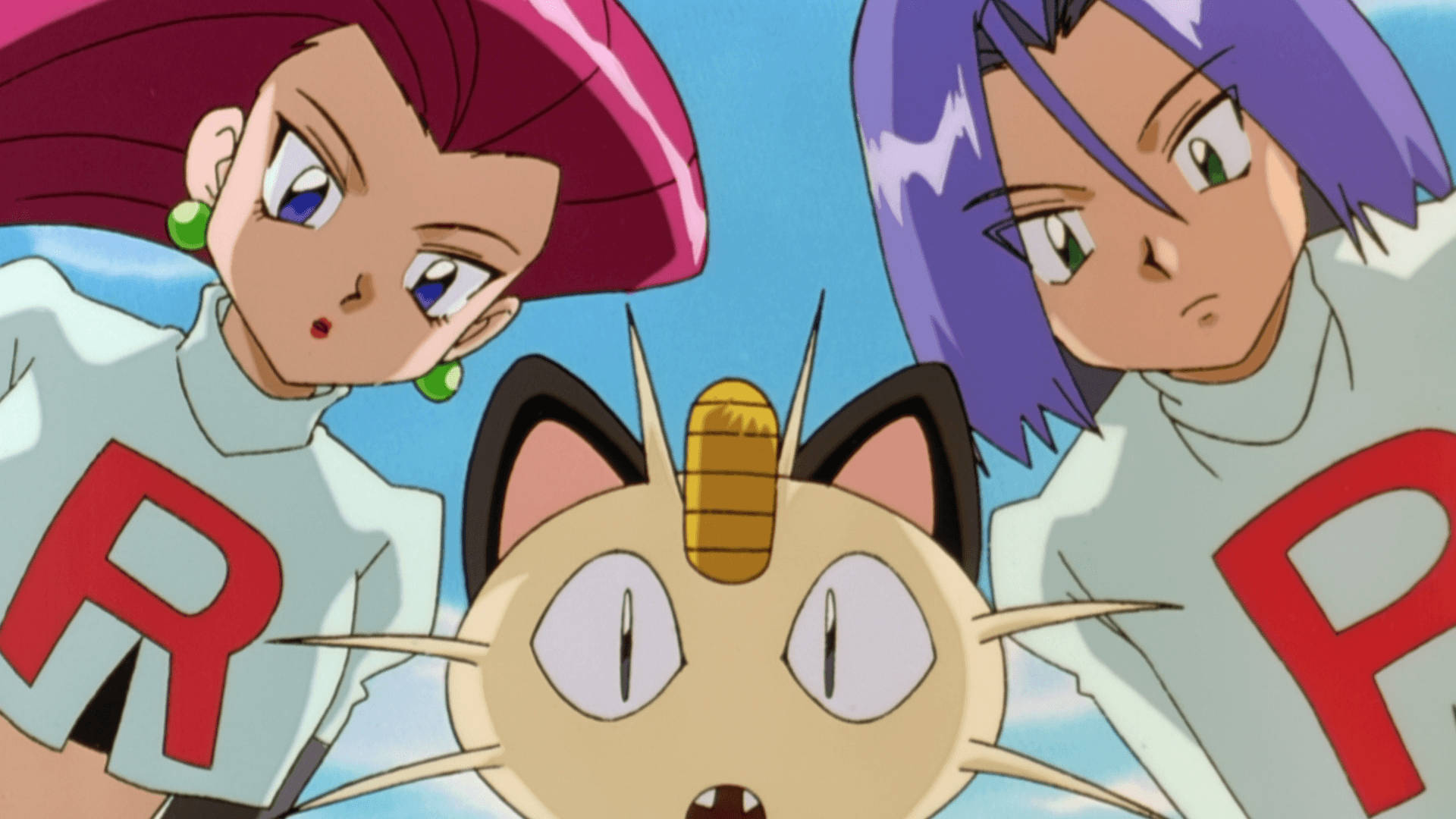 Meowth And Team Rocket Looking At You Wallpaper
