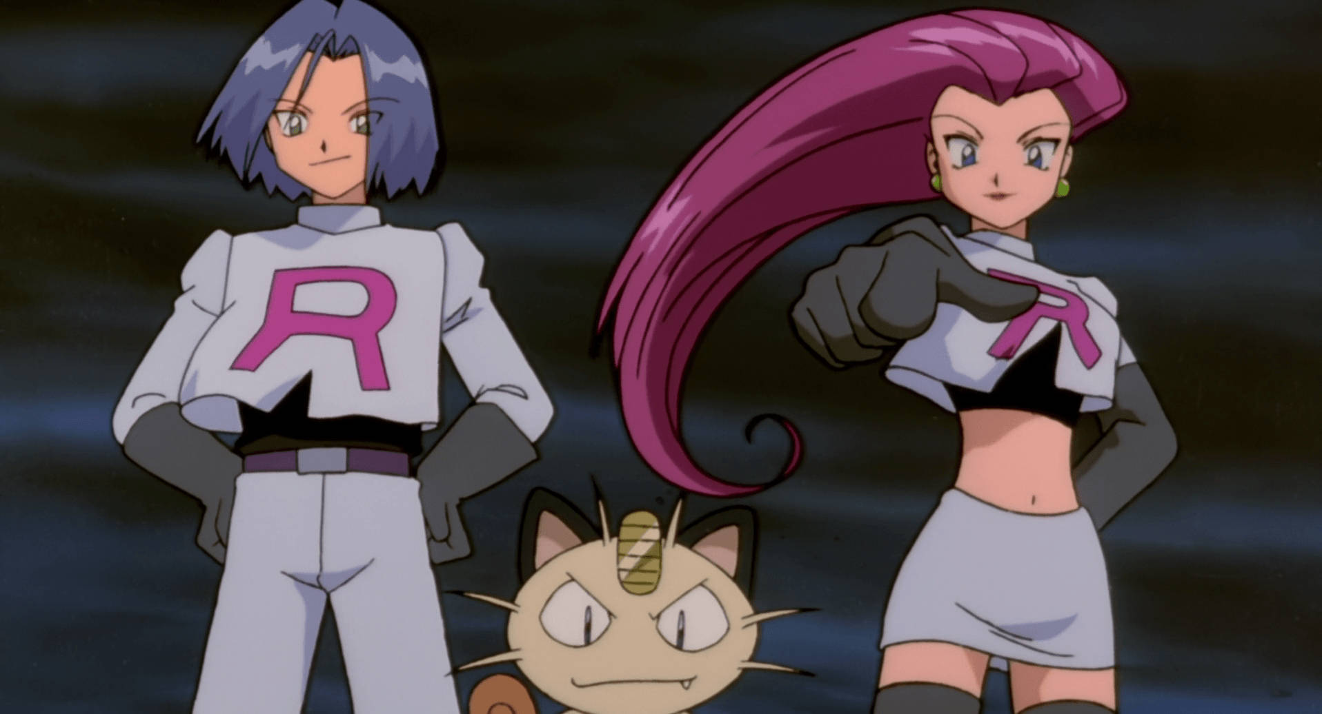 Meowth And Team Rocket Staring At You Wallpaper