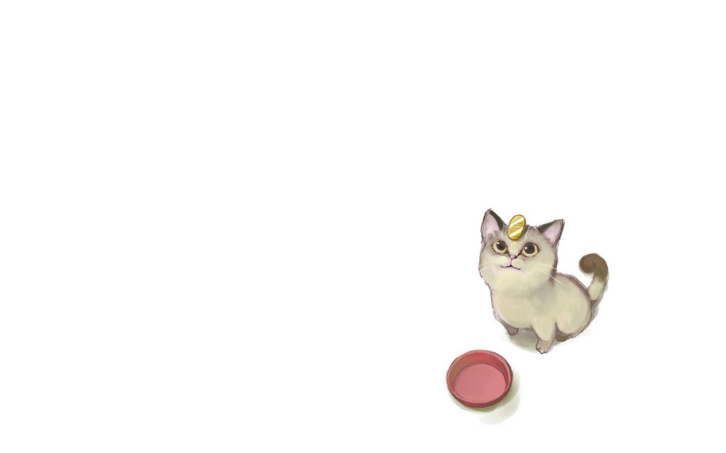 Meowth With Empty Food Bowl Wallpaper