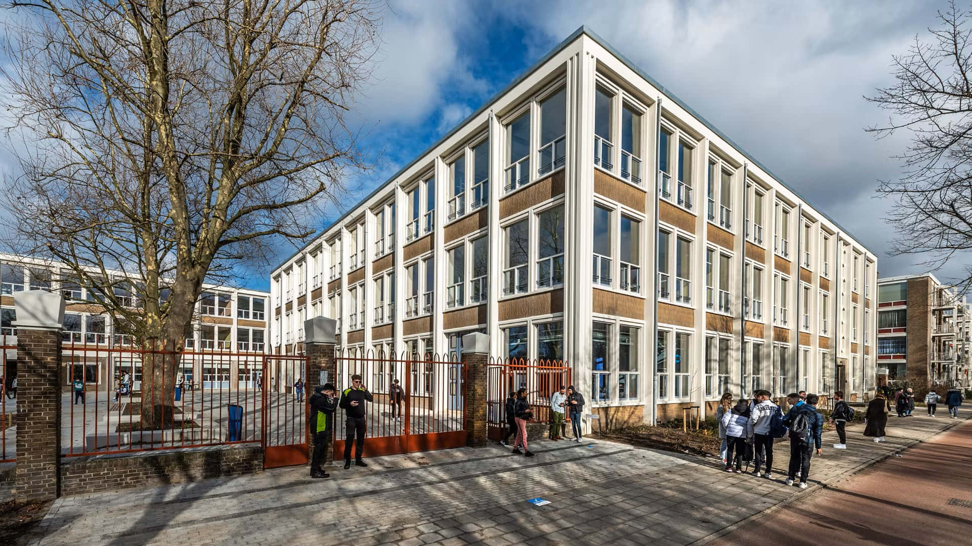 Meppel School Building Exterior Wallpaper